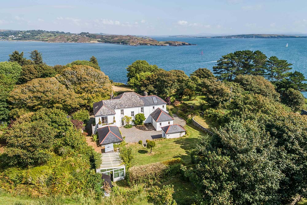 Aerial View of A House On The Coast