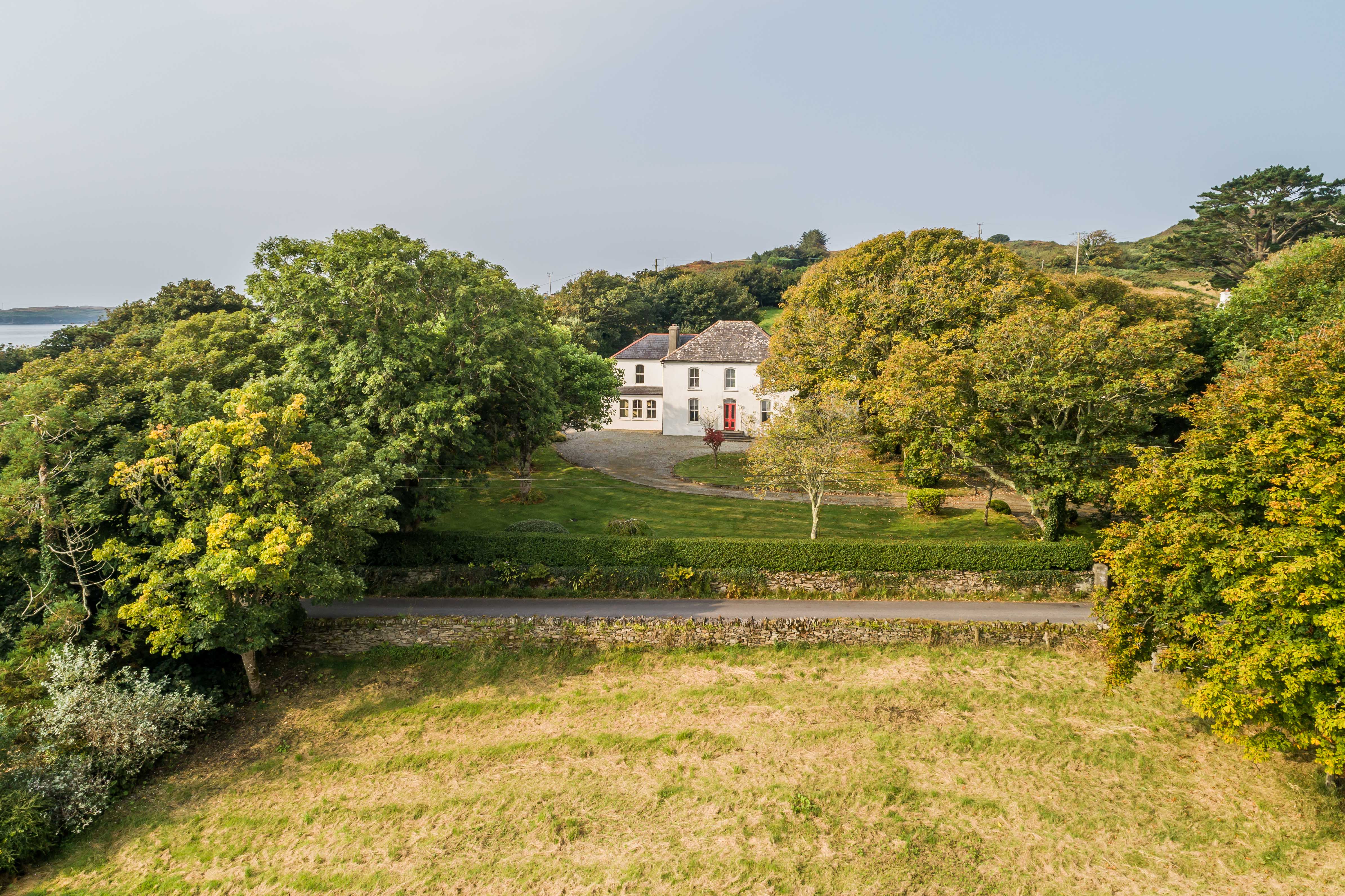 Aerial View of A House On The Coast